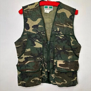 Vintage Camo Game Winner Sportswear Waterfowl Shooting Hunting Vest Size Small